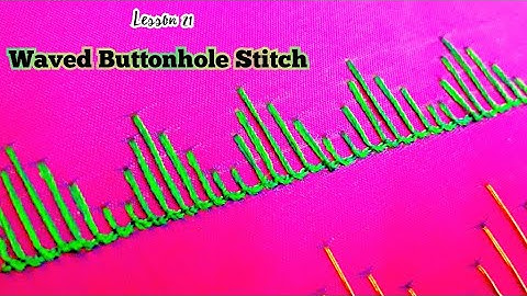 Aari Work Tutorial 21 | Waved Buttonhole Stitch