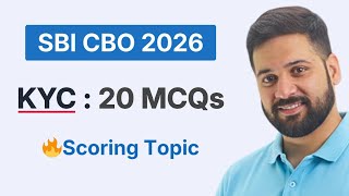 20 RBI KYC MCQs for SBI CBO 2026 | AML & KYC Master Direction (Latest)