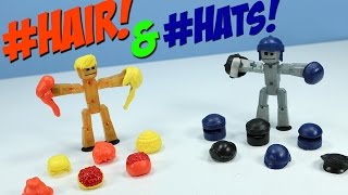 Stikbot Action Pack Roll Play Accessory Hair Styling and Armor Hats