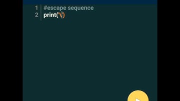 escape sequence in python