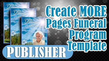 Create Additional Pages Funeral Program Template Publisher