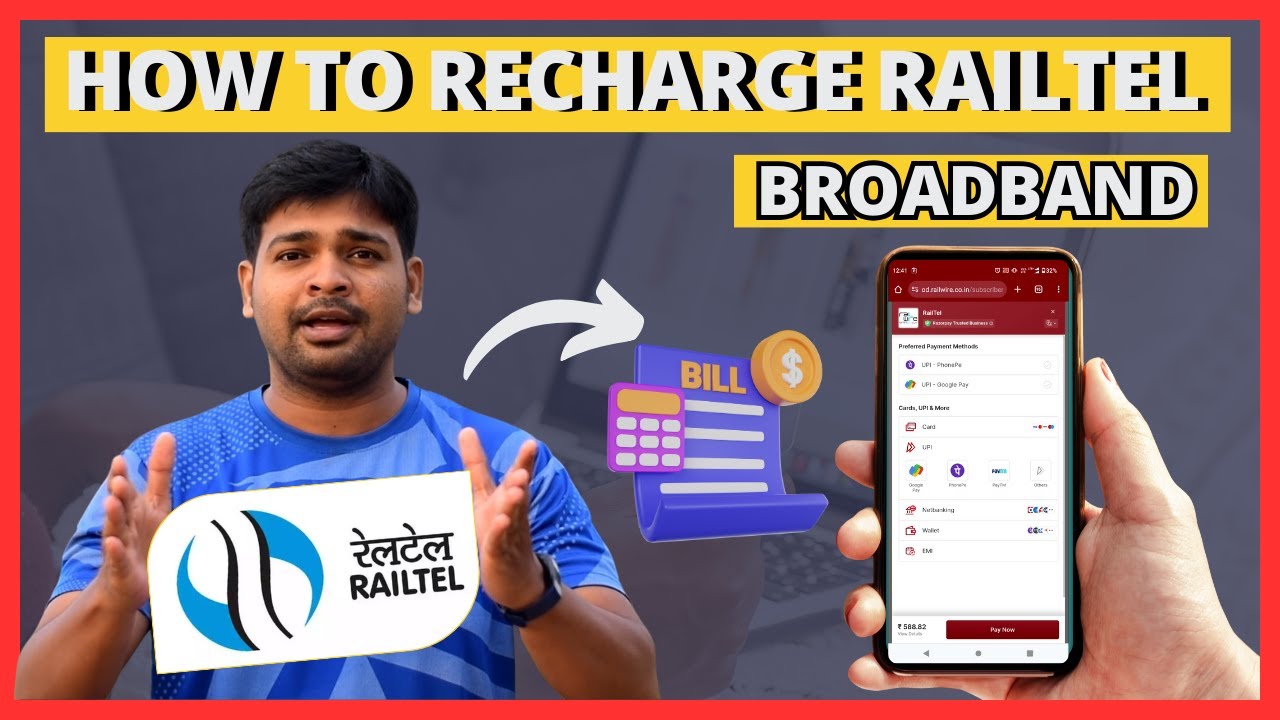 How to Recharge RailTel Broadband | रेलटेल Internet रिचार्ज कैसे करें ...