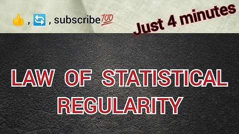 law of statistical regularity