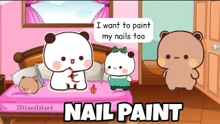 Kiwi wants to paint her nails|| bubu dudu peach Goma Panda Bear Cats || Kittensisland