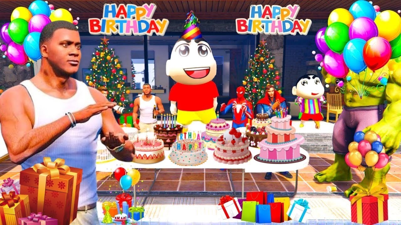 Gta 5 : Franklin Shinchan এর জন্মদিন celebrate করলো 😱 l Gta V Bangla Gameplay