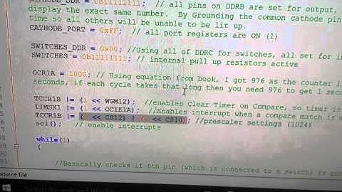 Code explanation for AVR project 7SEGMENT LCD clock with ATmega168