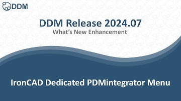 DDM Release 2024.07 - IronCAD Dedicated PDMintegrator Menu