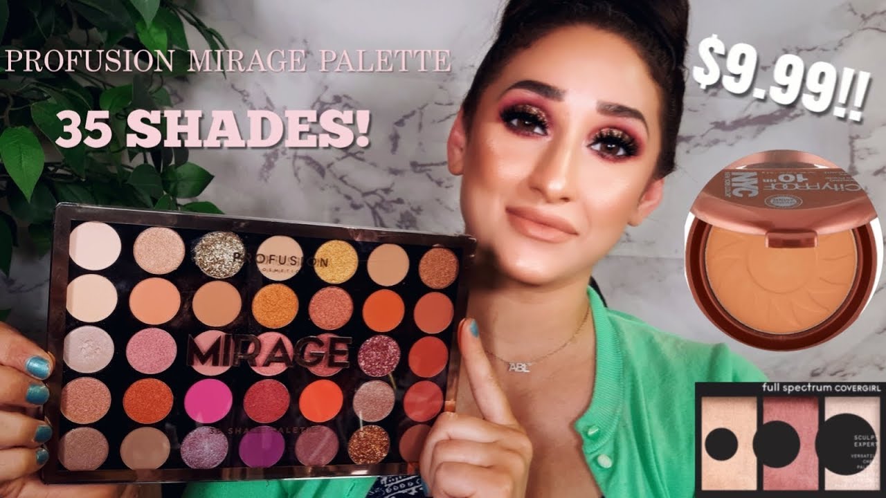PROFUSION MIRAGE PALETTE EYESHADOW TUTORIAL+ YOU WON'T BELIEVE THIS HIGHLIGHT! OMG GUYS
