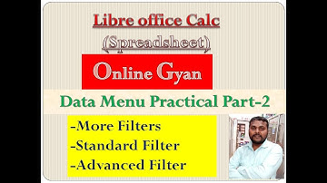 Libre office Calc Data  menu Practical part -2 in hindi and english hd