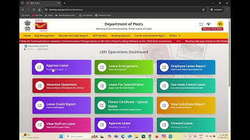 IT 2.0 India Post Employee Self Service (ESS) Leave Apply