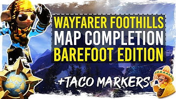Guild Wars 2 - Wayfarer Foothills Map Completion with TacO Markers