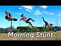 Morning stunt  flips  hassan alvi hassanalvi