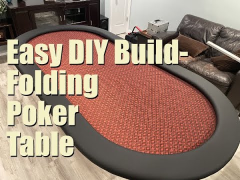 DIY, full-size FOLDING poker table! Cup holders solution is