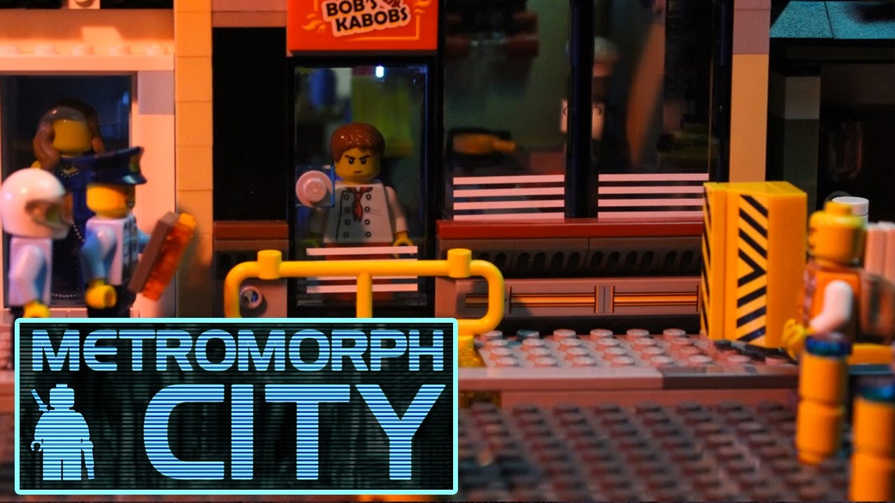 LEGO Fast Food Fight - Metromorph City - Cyberpunk Sci Fi Lego Film ...