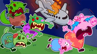 Peppa Zombie Apocalypse, Zombies Appear On The Plane 🧟‍♀️🧟‍♂️ | Peppa Pig Funny Animation