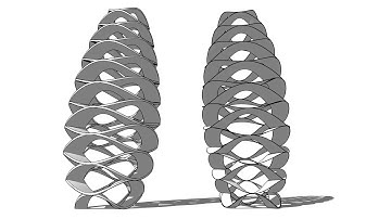 3d modeling a cosine tower using Sketchup