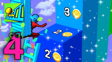 Ladder Race - Gameplay Walkthrough Part 4 levels 38 to 54 LILU (iOS & Android)