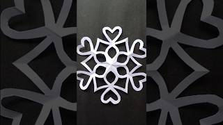 Easy Beautiful Paper Snowflake Making Tutorial  papercraft crafts snowflakes drawing shorts