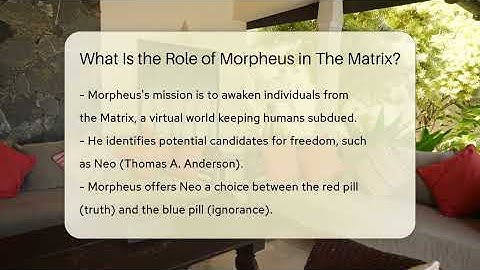 What Is the Role of Morpheus in The Matrix? - The SciFi Reel