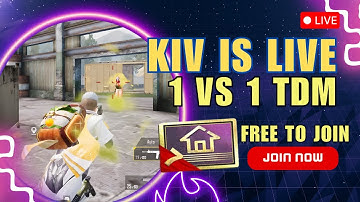 BGMI LIVE STREAM 🔥 1v1 TDM CUSTOM ROOM + CLASSIC RANKED PUSH | PUBG Mobile | KIV is LIVE