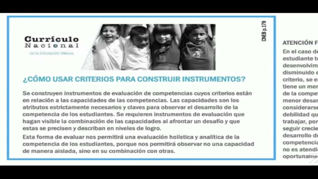 Criterios de evaluación