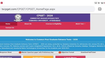 CPGET 2020 Master Question paper and response sheet of all subjects available I check it