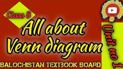 Unit no 1 Topic Venn diagram / Class 8 Balochistan Board / #BalochistanEducation