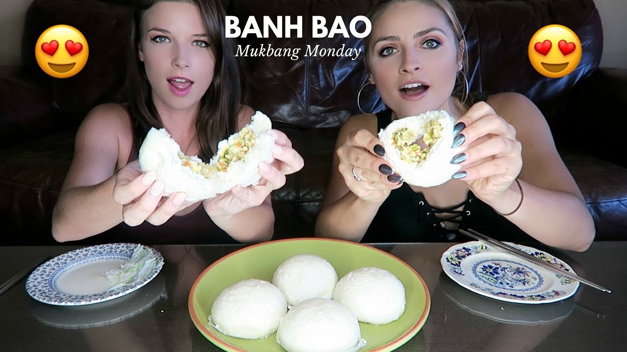 BANH BAO Steamed Veggie Buns | Mukbang Monday