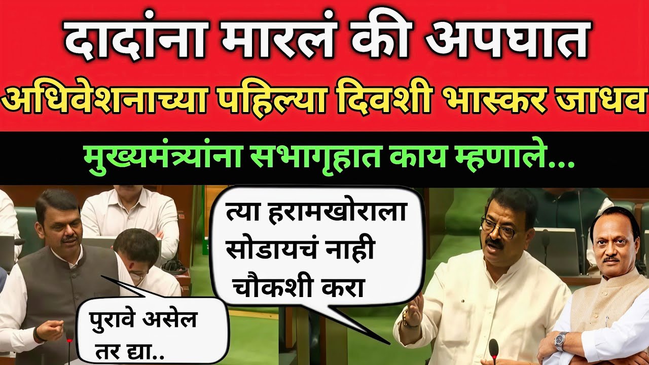 भास्कर जाधव अधिवेशनात अजितदादांच्या अपघाताबद्दल फडणीसांना काय म्हणाले |BhaskarJadhav | Fadnavis