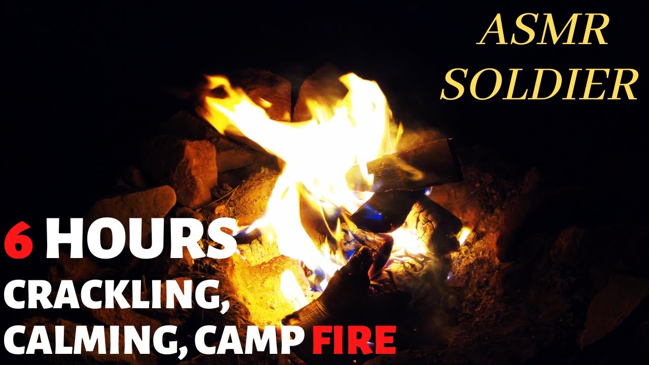 6 HOURS of Relaxing Campfire Sounds - Crackling Fire Sounds | ASMR Soldier