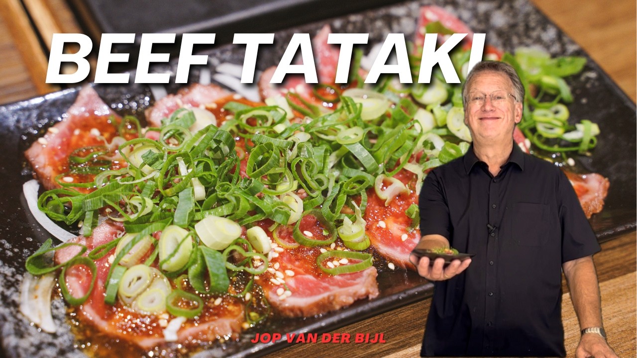 Hoe maak je Japanse Beef Tataki? (voorgerecht met rund of tonijn recept)