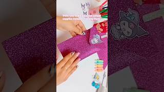 DIY Kuromi Glitter Pencil Case | Easy Foam Sheet Craft ✨💜