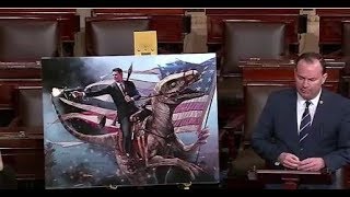 Mike Lee MOCKS Green New Deal With Pictures Of Sharknado Aquaman & Reagan Riding A Dinosaur 3/26/19