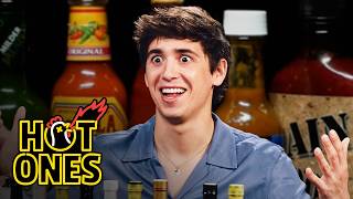 Marcello Hernández Goes Into Fight or Flight While Eating Spicy Wings | Hot Ones
