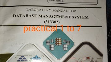 Database management system lab manual answer practical 1 to 7. 313302 kscheme #diploma #polytechnic