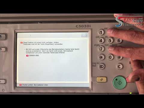 Canon iR Advance Fehlercode E0004-0000 C5035/C5045/C5035/C5030/5250 zurücksetzen