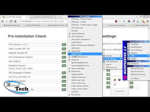 How to Turn off Wamp Server Display Errors and Output Buffering for Joomla