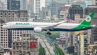 ✈️ 60 STUNNING Aircraft LANDINGS and TAKEOFFS in 1 HOUR 🇹🇼 Taipei Songshan Airport Plane Spotting
