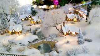 This winter town is made with your own hands A fabulous city under the Christmas tree