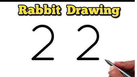 How to Draw Amazing Rabbit Art from Number 2 | Easy & Unique Number Drawing