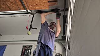 Jammed/FROZEN Chamberlain LiftMaster garage door enclosed position repair and cleaning FULL video