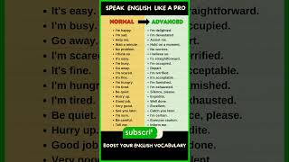 Basic English Vs Advanced English