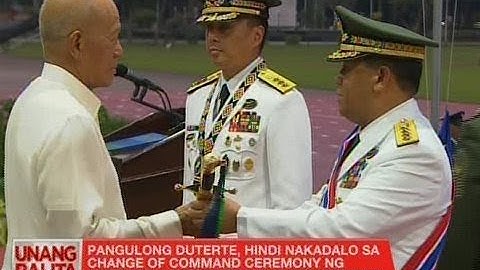 UB: PRRD, hindi nakadalo sa Change of Command ceremony ng AFP dahil sumama raw ang pakiramdam