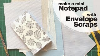 How To Make A Quick And Simple Mini Notepad Using Paper Scraps | paper craft | easy bookbinding