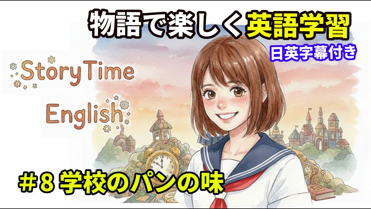 【英語で物語】ロボット店員が接客！懐かしの食堂でパンを注文🍞🤖 | 初心者向け英語リスニング #8