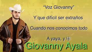 Desconocidos (letra)- Giovanny Ayala