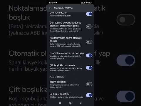 Gboard Yazım Denetimi Açma #gboard #klavye
