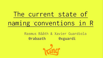 The current state of naming conventions in R - UseR 2017
