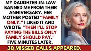 Information My daughter in law banned me from their anniversary  Hours later, her mother posted a photo News
