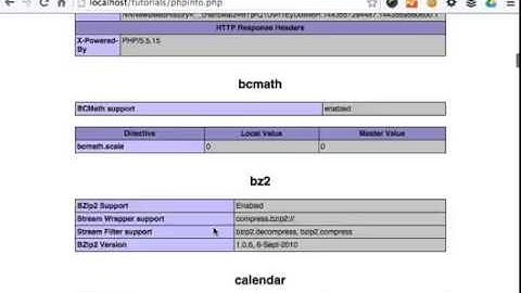PHP Basics Lesson 05: phpinfo